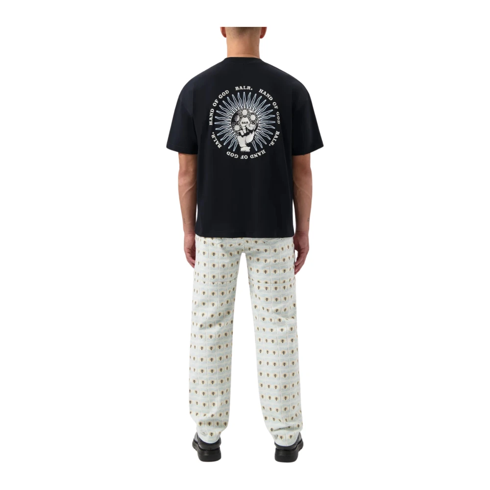 Balr. Jet Black T-shirt met Gotl Box Black Heren