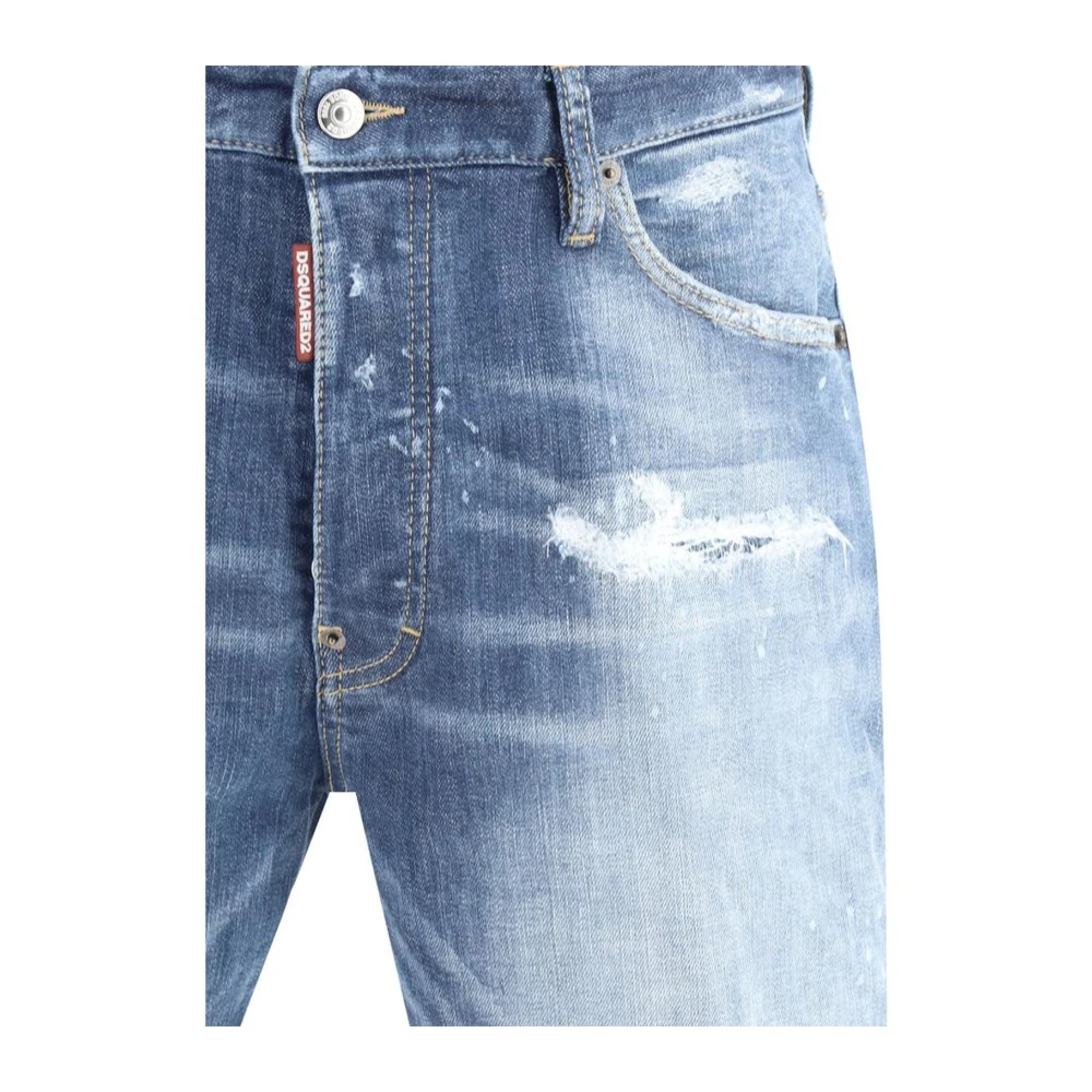 Dsquared2 Versleten denim shorts met scheurdetails Blue Heren