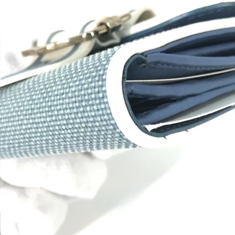 Dior Vintage Pre-owned Canvas wallets Blue Dames