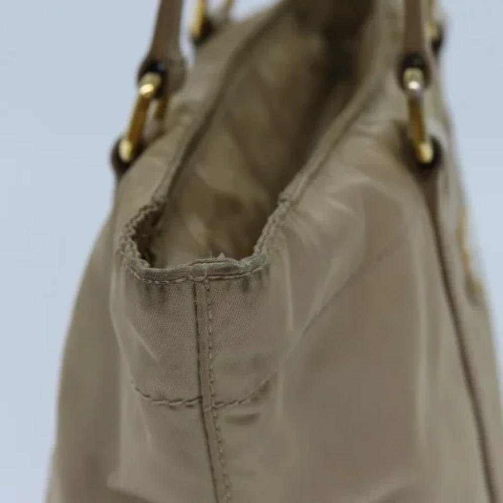 Prada Vintage Pre-owned Nylon totes Beige Dames