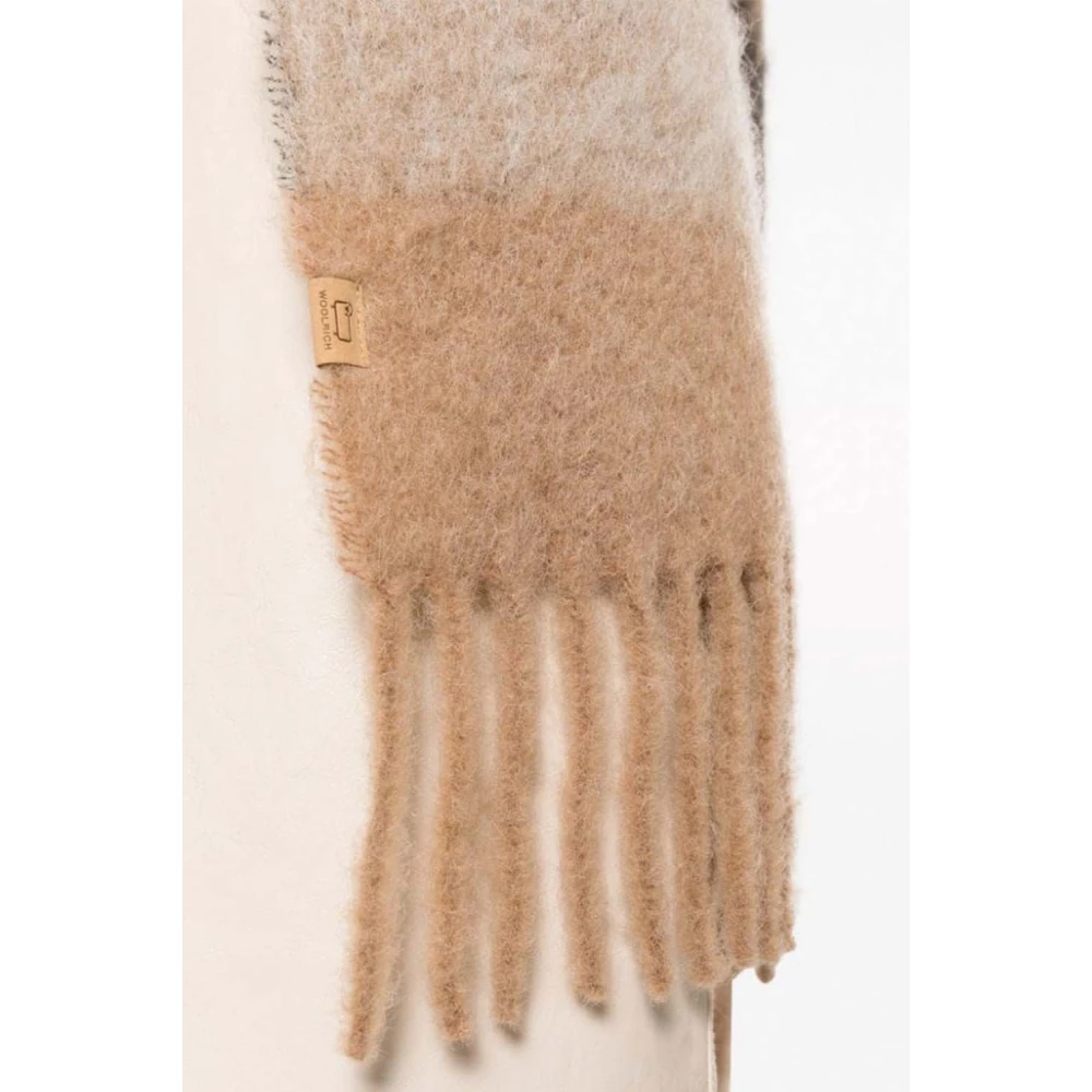 Woolrich Wollen jas met capuchon Beige Dames