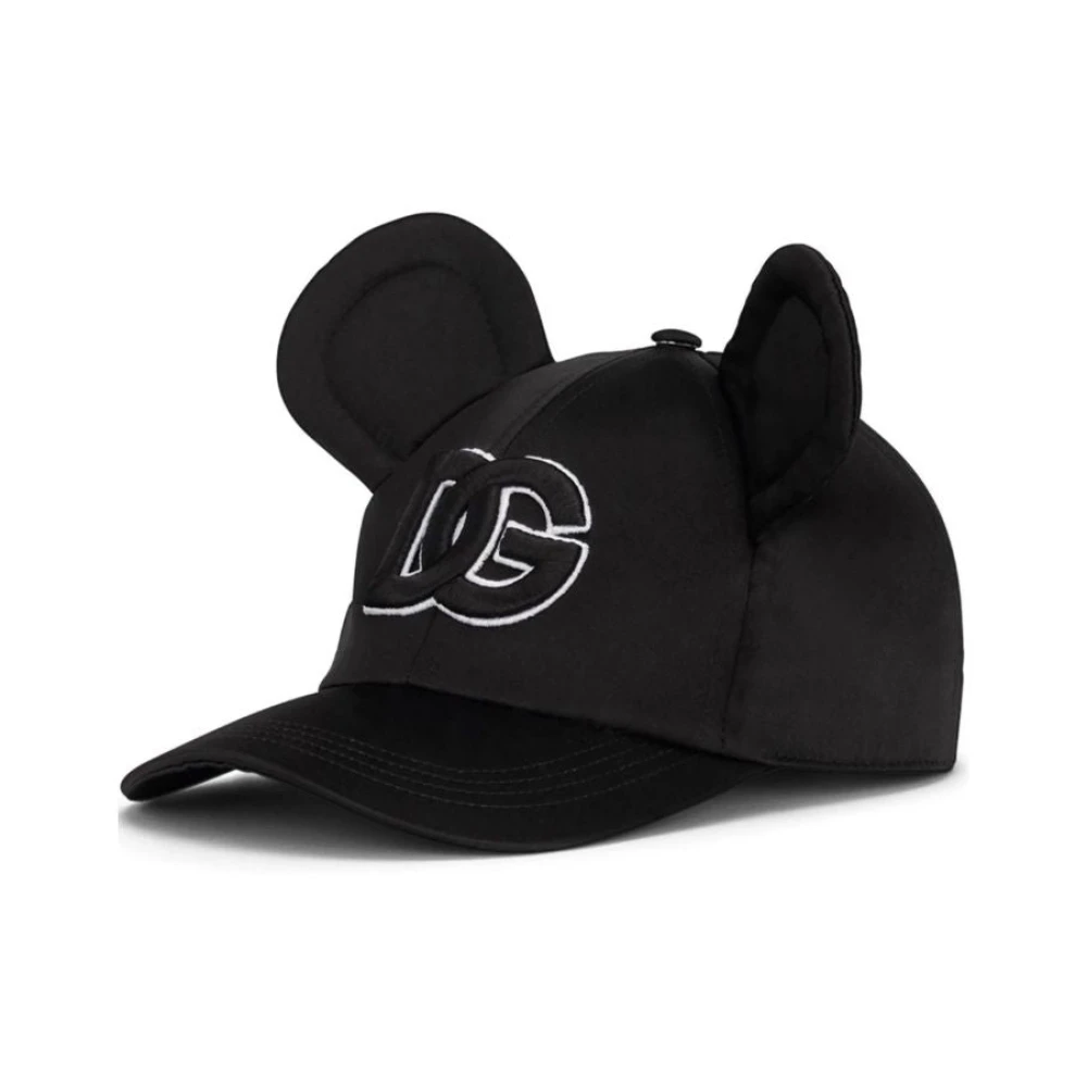 Dolce & Gabbana Baseballpet met Mickey Mouse oren Black Dames