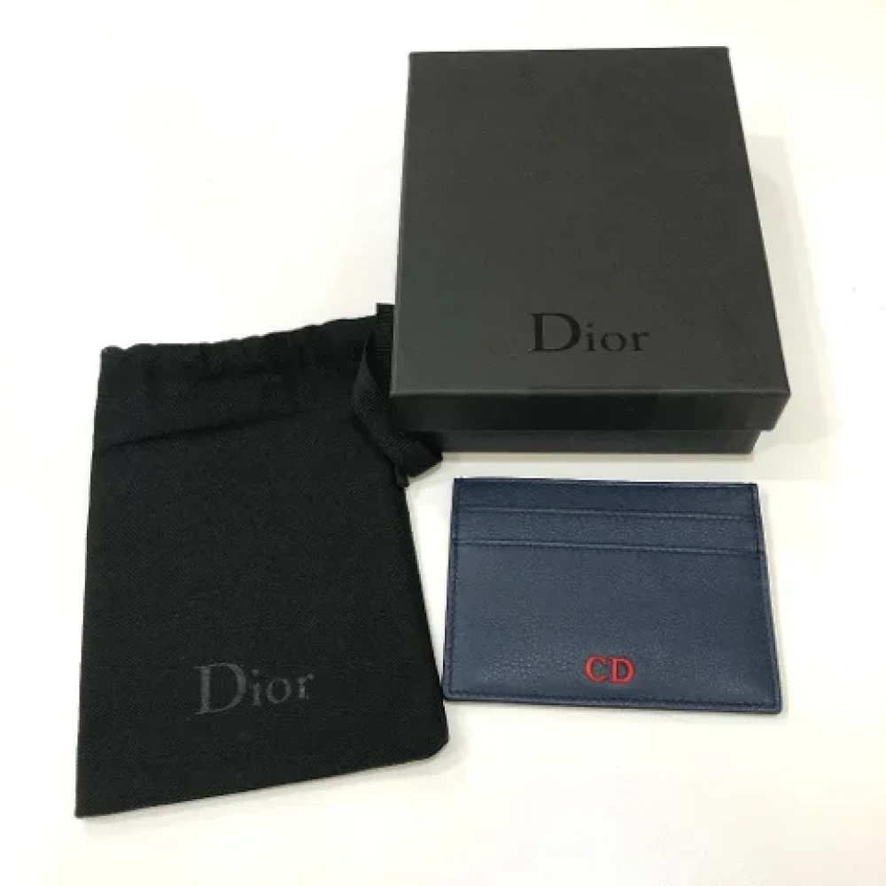 Dior Vintage Pre-owned Leather home-office Blue Heren