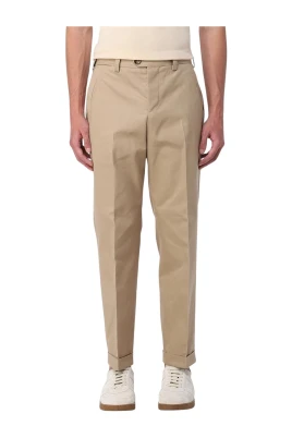 Elegant Beige Straight-Leg Byxor
