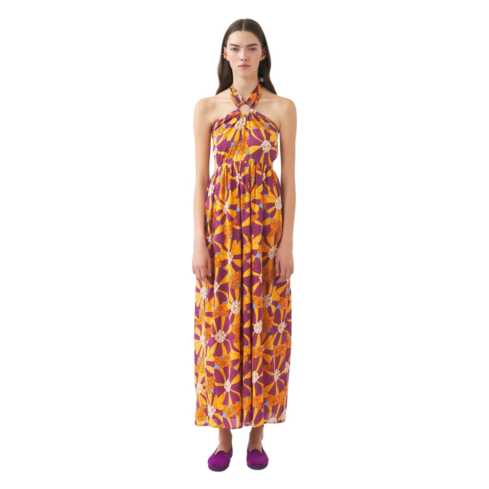 Antik batik Open rug maxi jurk Alicia Multicolor Dames