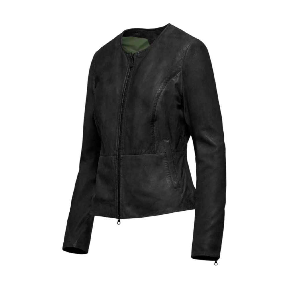 BomBoogie Zwarte Leren Jas Damesmode Black Dames