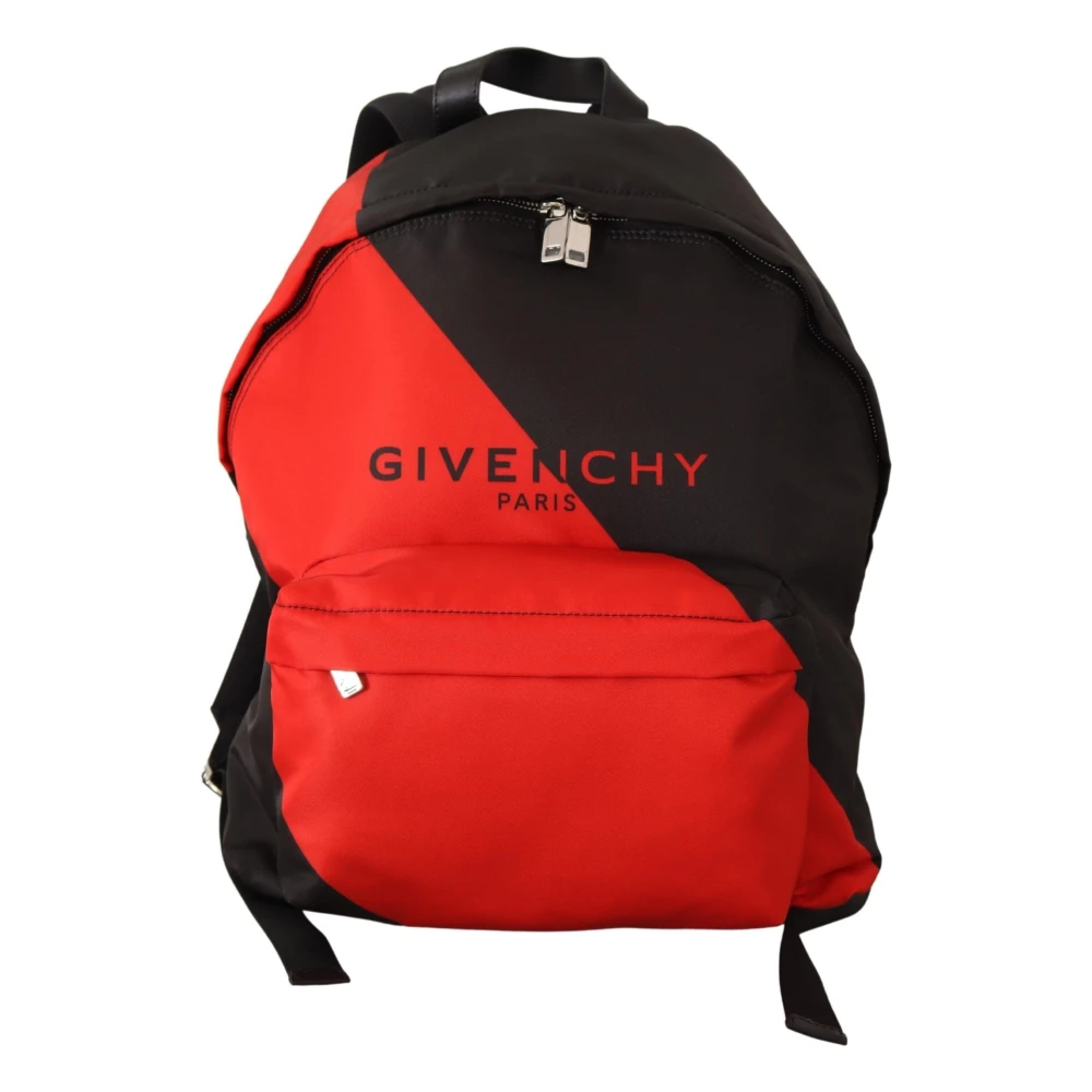Givenchy Unisex Red/Black And Nylon Urban Backpack