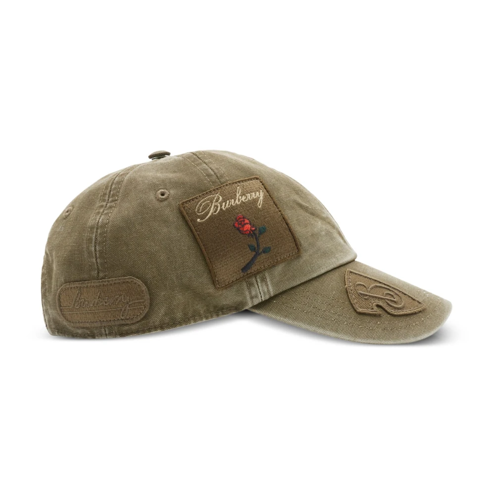 Burberry Khaki Patch Baseball Cap Green Dames