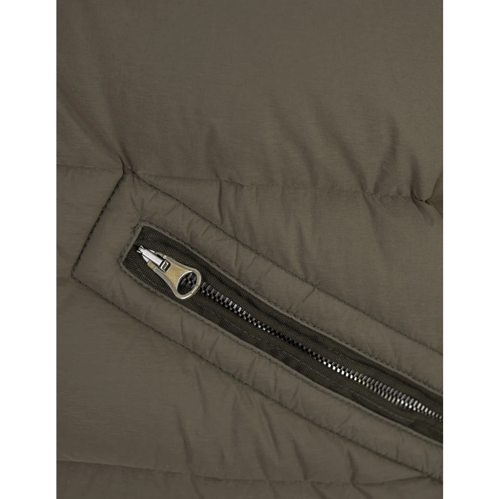Stone Island Bruine Gewatteerde Jas Brown Heren