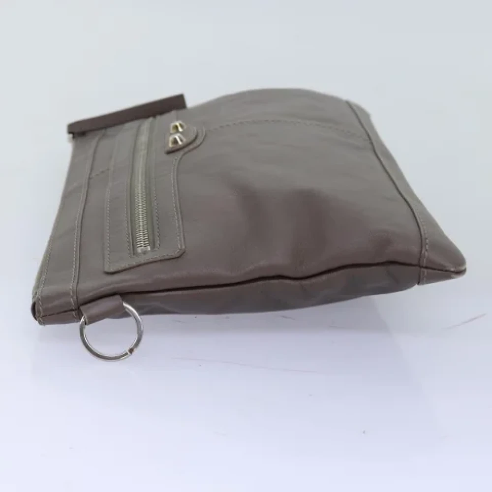 Balenciaga Vintage Pre-owned Leather clutches Brown Dames