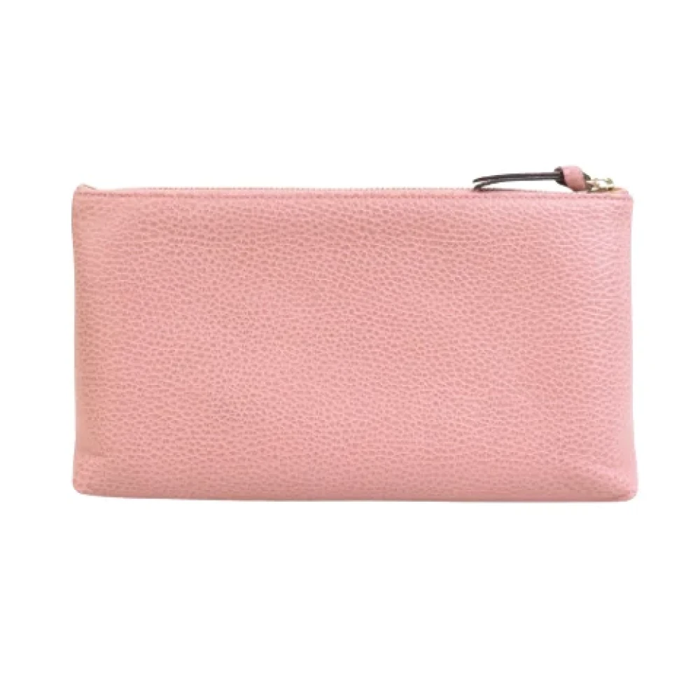 Gucci Vintage Pre-owned Leather clutches Pink Dames