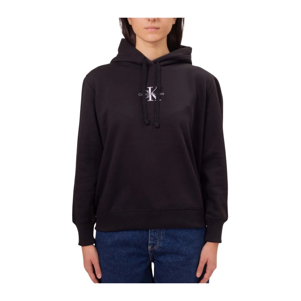 Calvin Klein Hoodie gemaakt met 23% katoen Black Dames