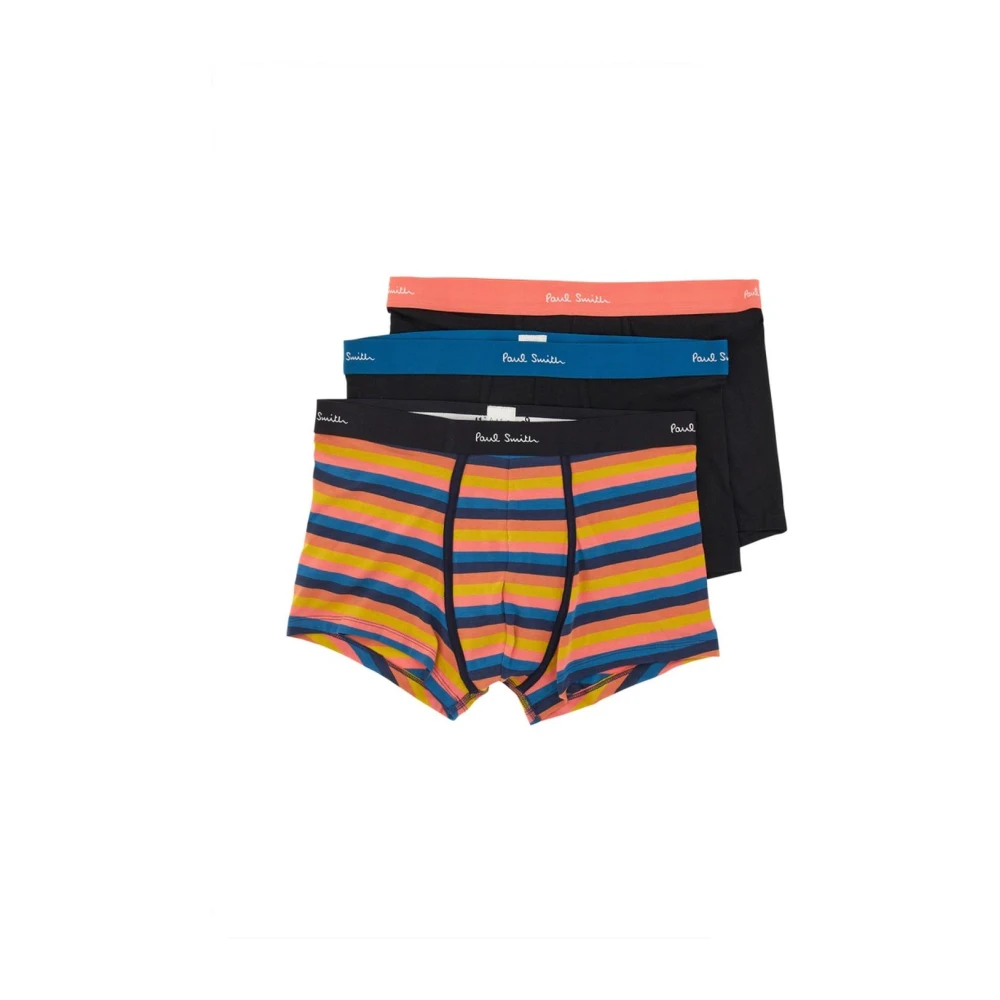 Paul Smith Mannelijk Multicolor Multipack Stretch Katoenen Boxer Briefs