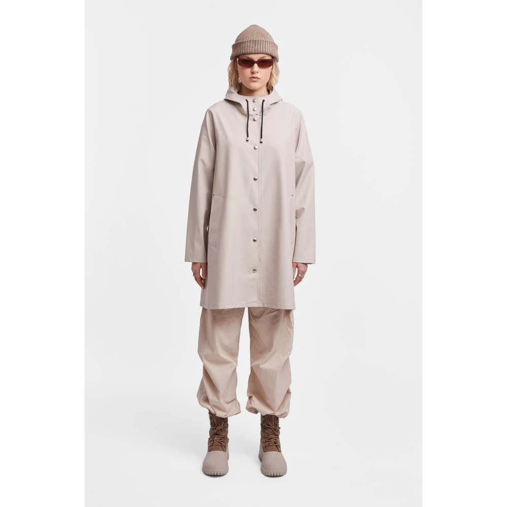 Stutterheim Lichtgewicht Waterdichte A-Lijn Regenjas Beige Dames