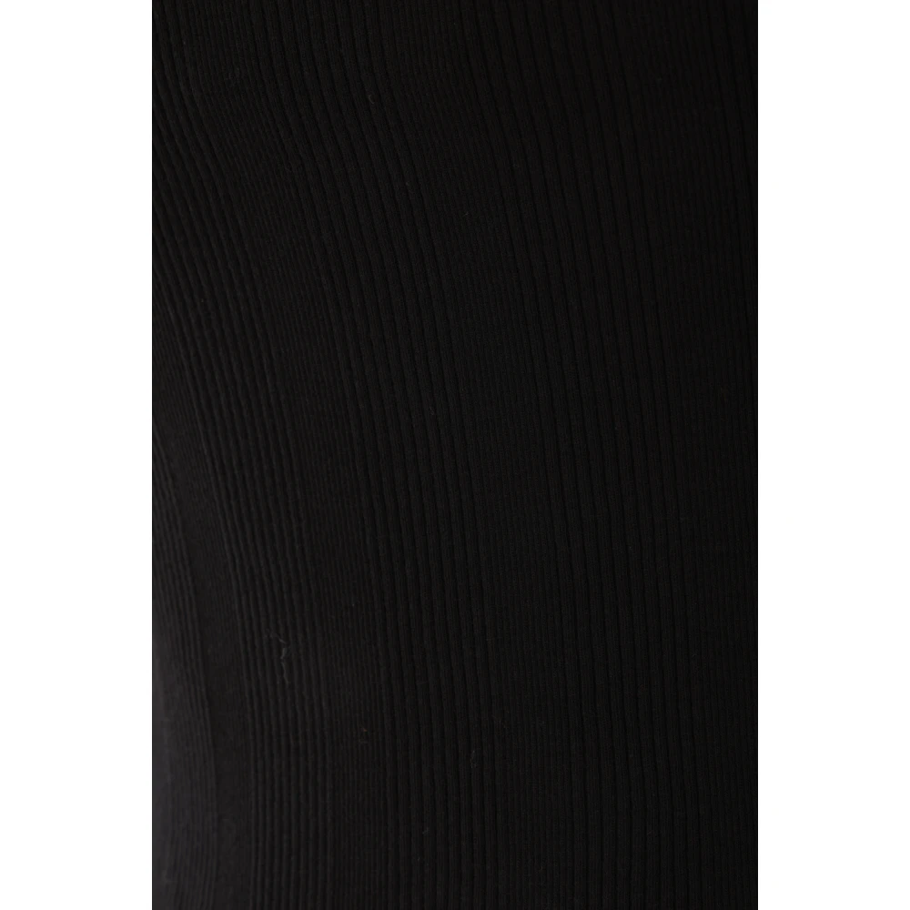 Maison Margiela Zwarte Geribbelde Tanktop Vier Stiksels Black Heren