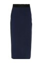 jupe-crayon-slub-en-melange-de-laine-bleue