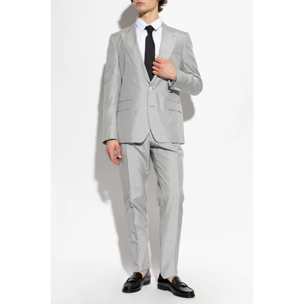 Dolce & Gabbana Zijden pak Gray Heren