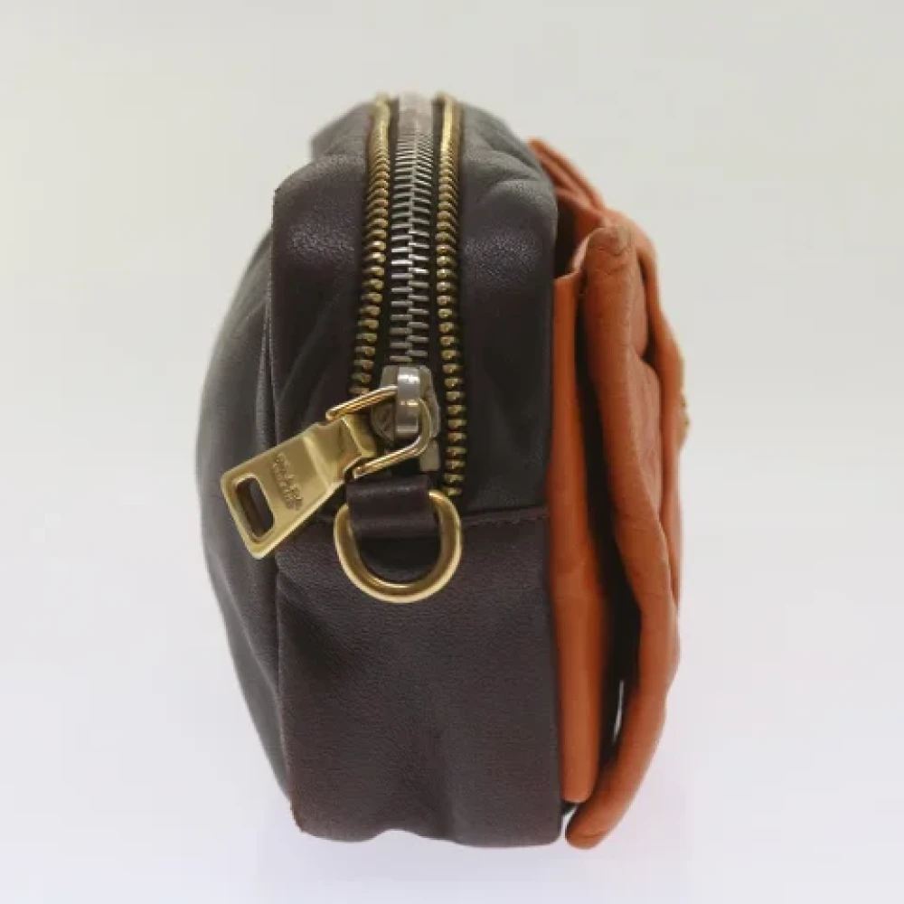 Prada Vintage Pre-owned Leather prada-bags Orange Dames