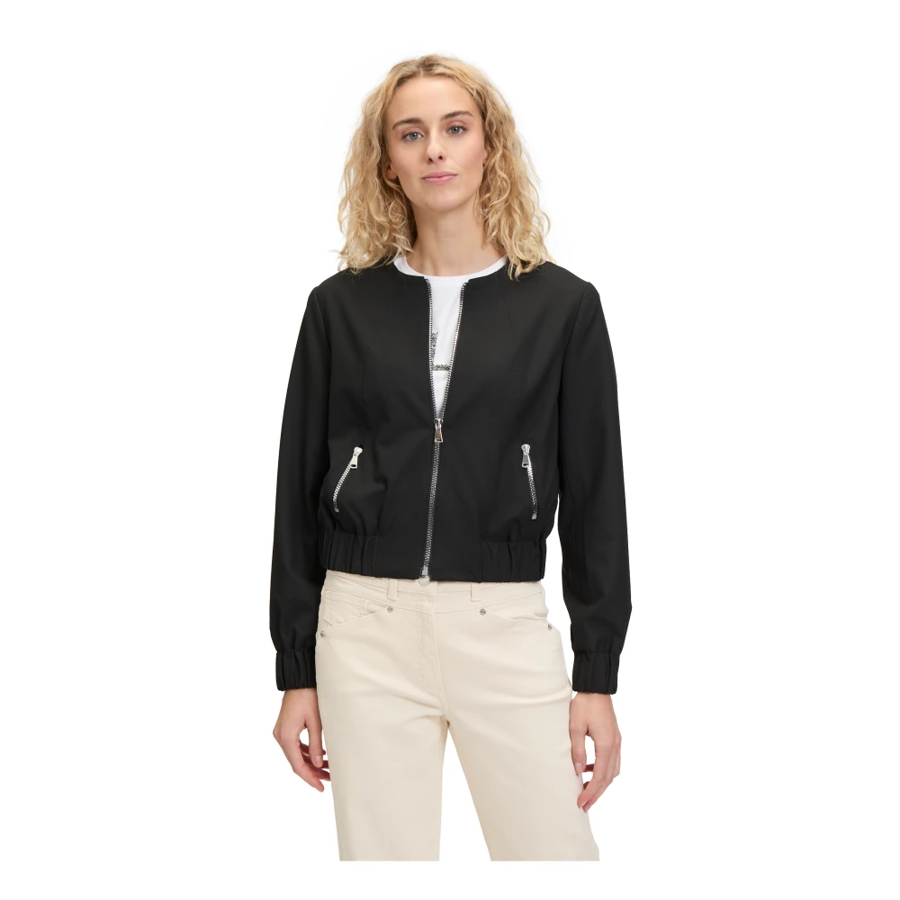Betty Barclay Casual Blazer Jas met Rits Black Dames