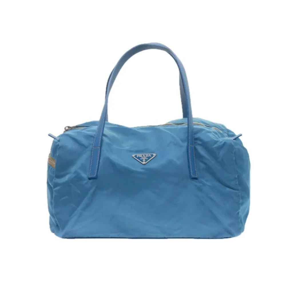 Prada Vintage Pre-owned Fabric handbags Blue Dames
