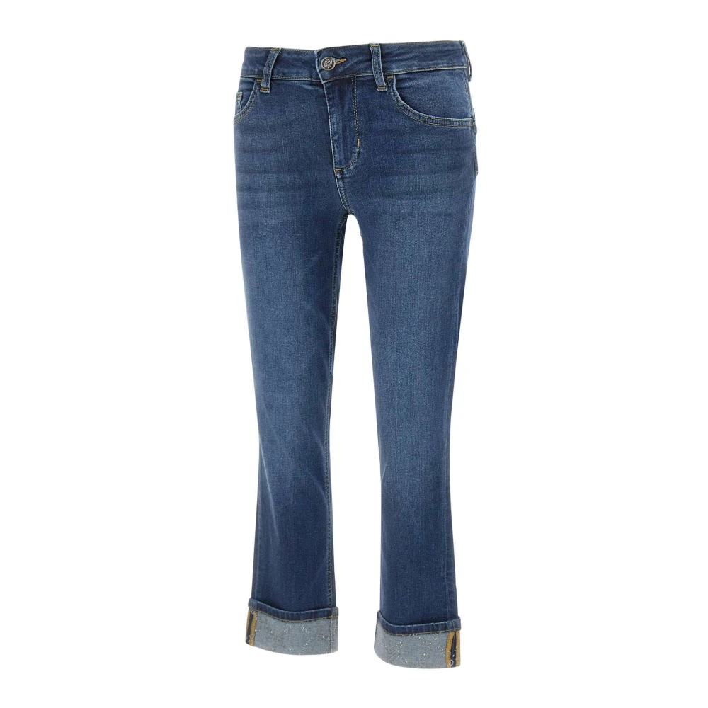 Liu Jo Kvinno Blå Jeans Dam, W27, Bomull, Bottom Up Monroe Jeans