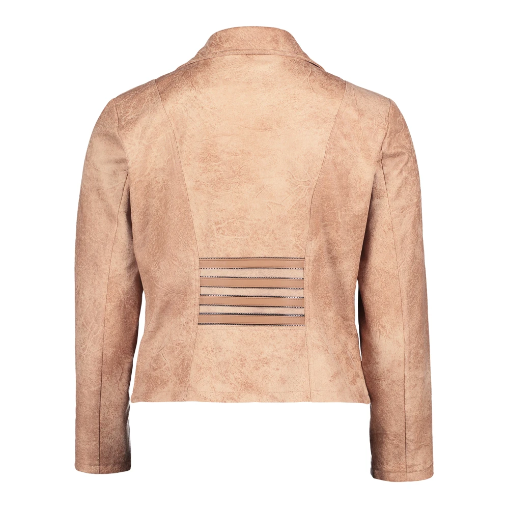 Betty Barclay Stijlvolle Rits Bikerjack Brown Dames