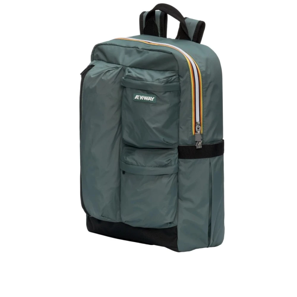 K-Way Uomo Verde Borse, Taglia Unica, New,