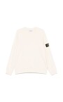 pull-col-rond-blanc-avec-badge-logo