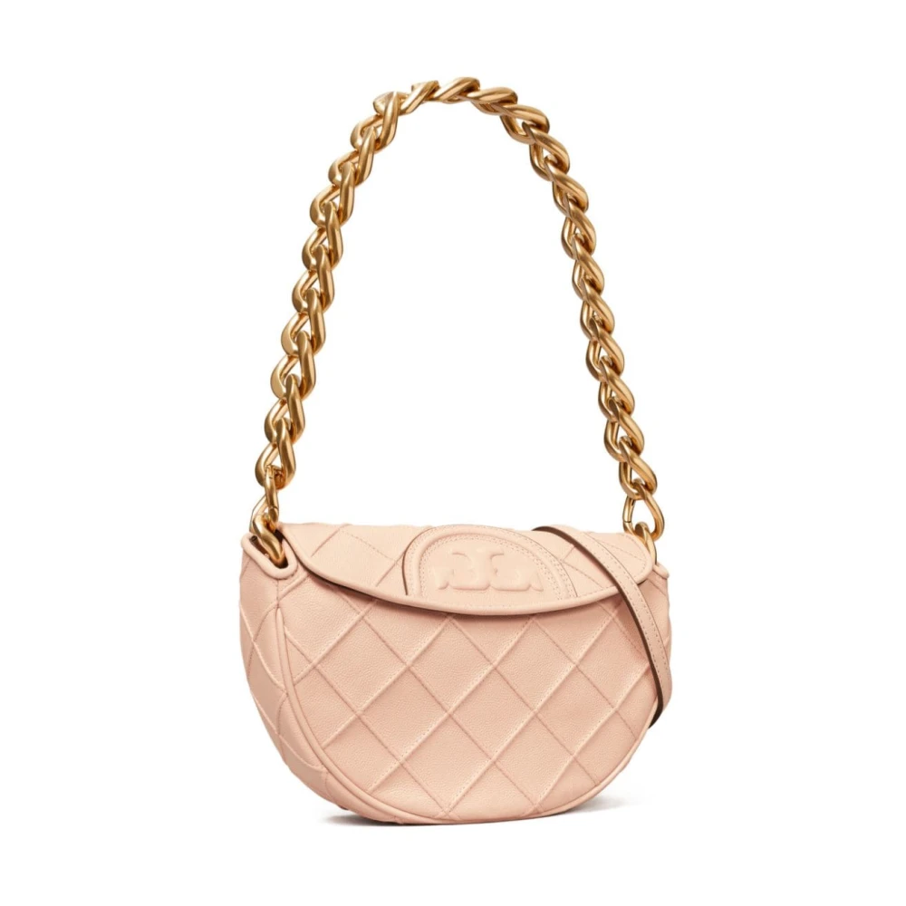 TORY BURCH Roze Leren Diamantpatroon Schoudertas Pink Dames