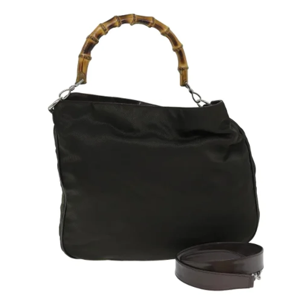 Gucci Vintage Pre-owned Nylon gucci-bags Brown Dames