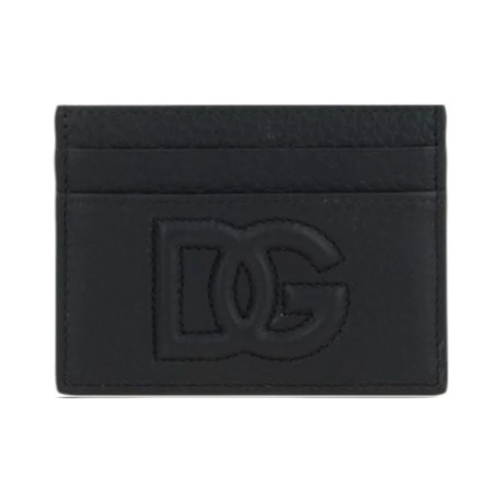 Dolce & Gabbana Men's Black Wallets & Cardholders, One Size, Card Holder With Dg Logo