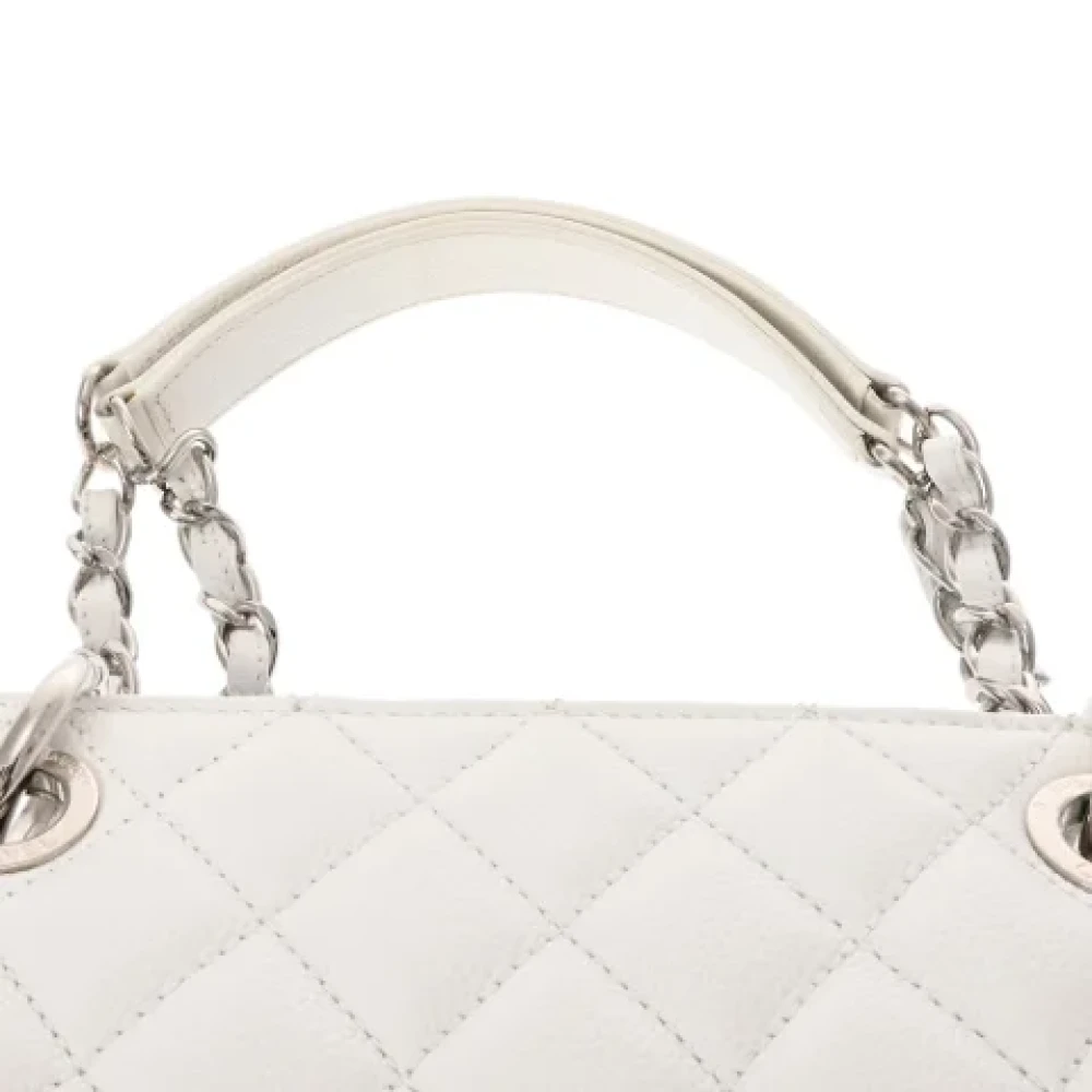 Chanel Vintage Pre-owned Leather totes White Dames