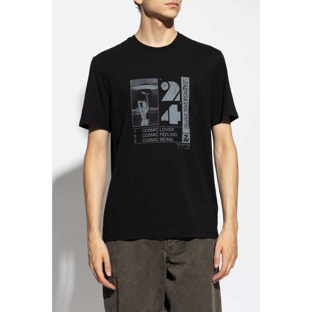 Zadig & Voltaire Bedrukt T-shirt Black Heren