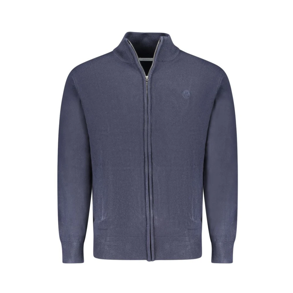 North Sails Men's Blue Cardigans, M, Nylon Cardigan With Embroidery