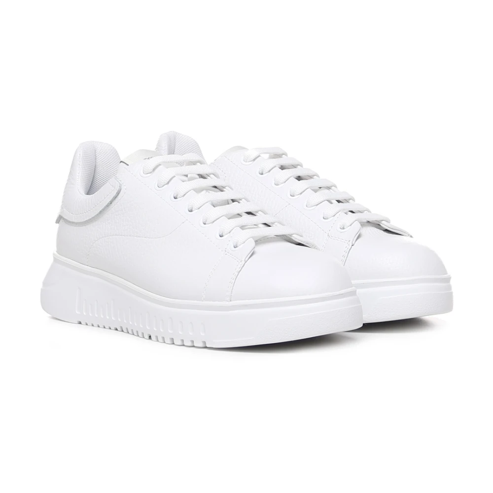 Emporio Armani Witte Logo Sneakers White Heren