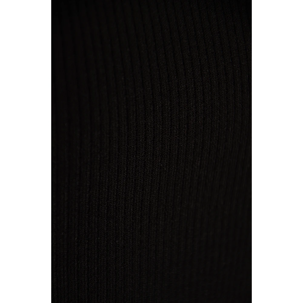 Michael Kors Geribde trui zonder mouwen met turtleneck Black Dames