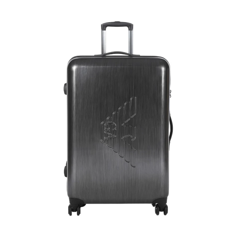 Emporio Armani Luxe 4-wiel koffer Gray Heren