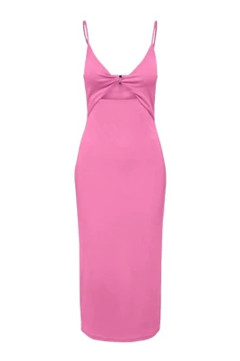Fuchsia Pink One-Shoulder Klänning