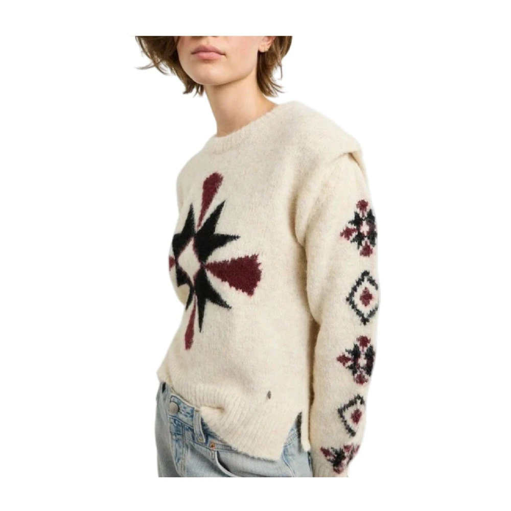 Pepe Jeans Printed Long Sleeve Jumper Women's Ecru Extra Small - La Redoute - Image 3