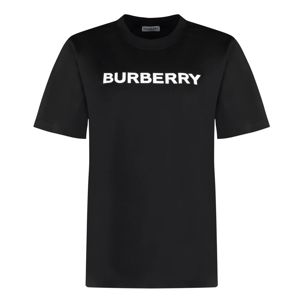 Burberry Women's Black Logo Cotton T-Shirt - T-Shirts - S - Tops