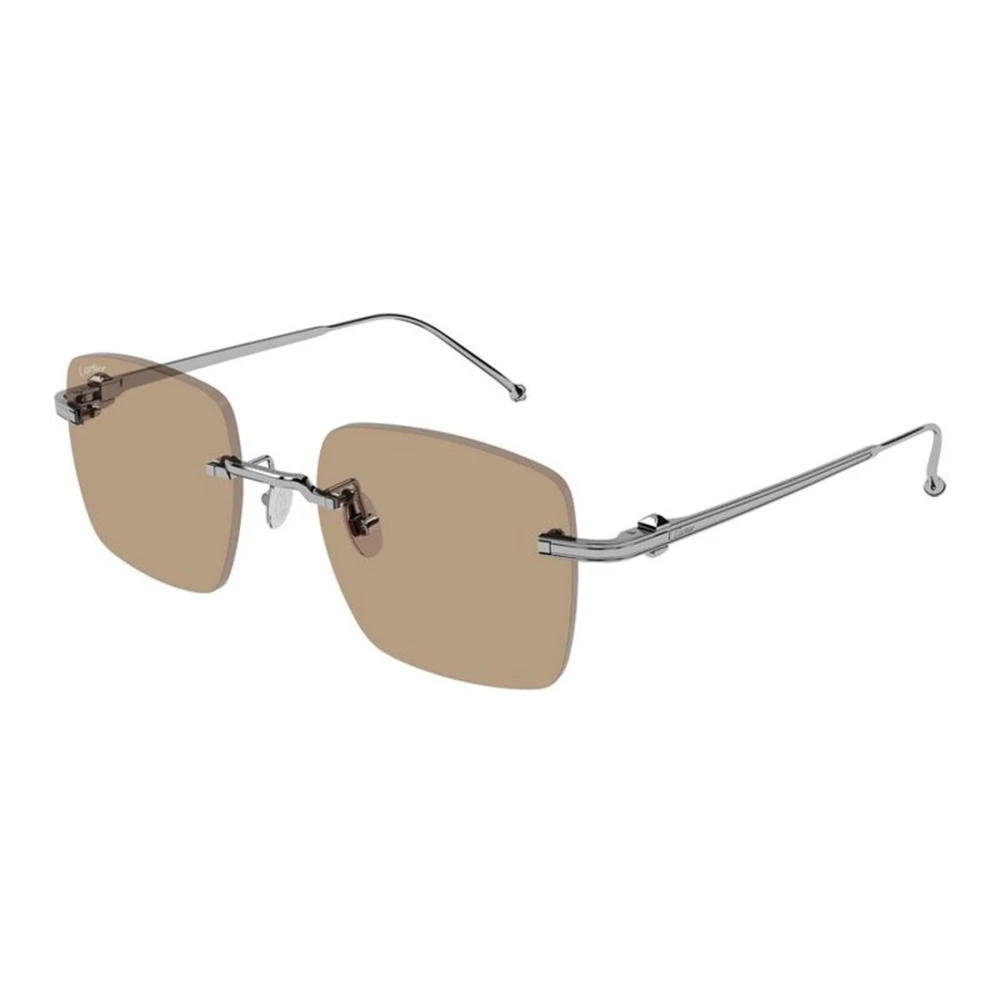 Cartier Men's Gray Ct0403s 005 Sunglasses - Sunglasses - 52 Mm - Accessories