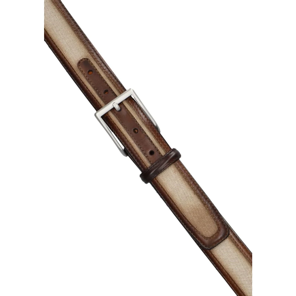 Magnanni Bruine Leren Riem Elegante Stijl Brown Heren