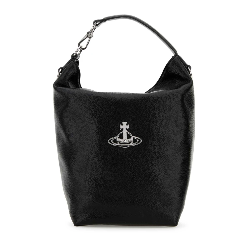 Vivienne Westwood Stijlvolle Zwarte Synthetisch Leren Handtas Black