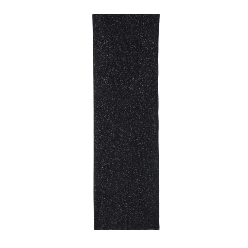 Armani Exchange Logo Cashmere Geribbelde Sjaal Black Dames