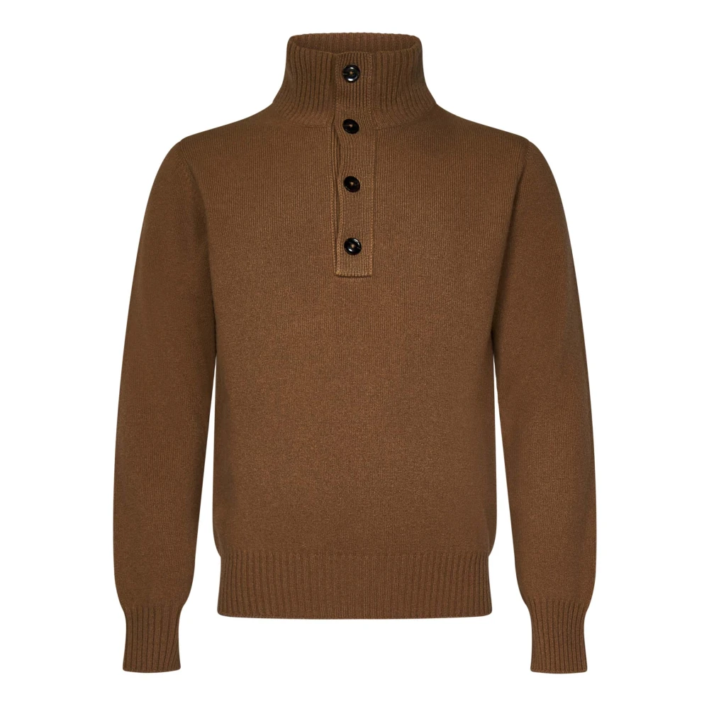 Tom Ford Luxe Bruine Turtleneck Sweater Aw24 Brown Heren