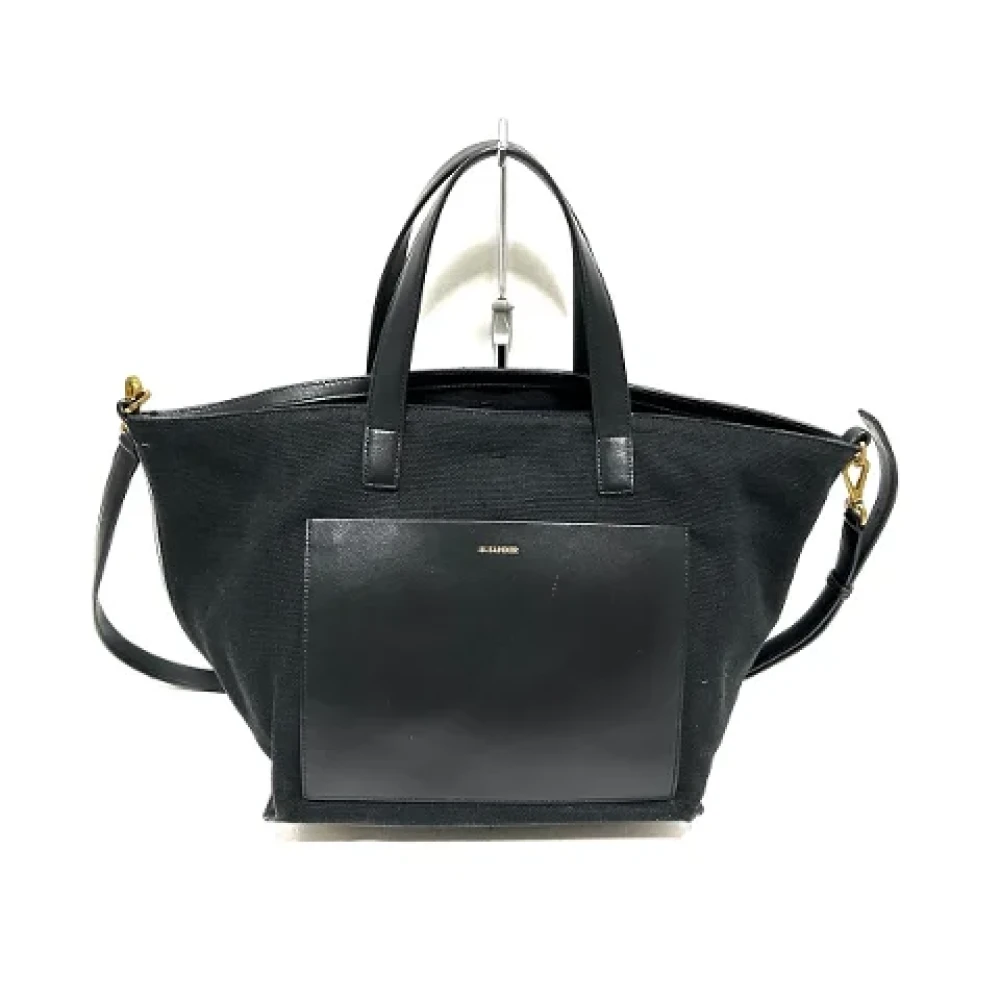 Jil Sander Pre-owned Cotton handbags Black Dames