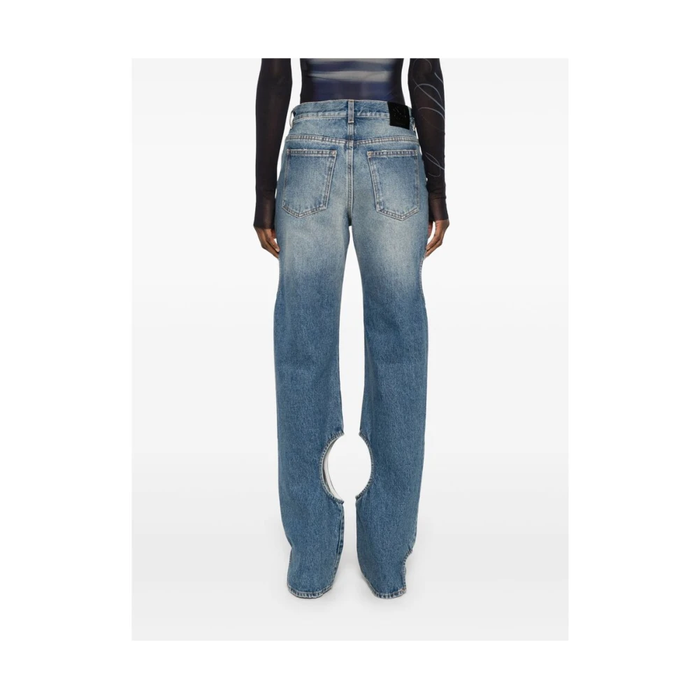 Off White Lichtblauwe Cut-Out Jeans Blue Dames