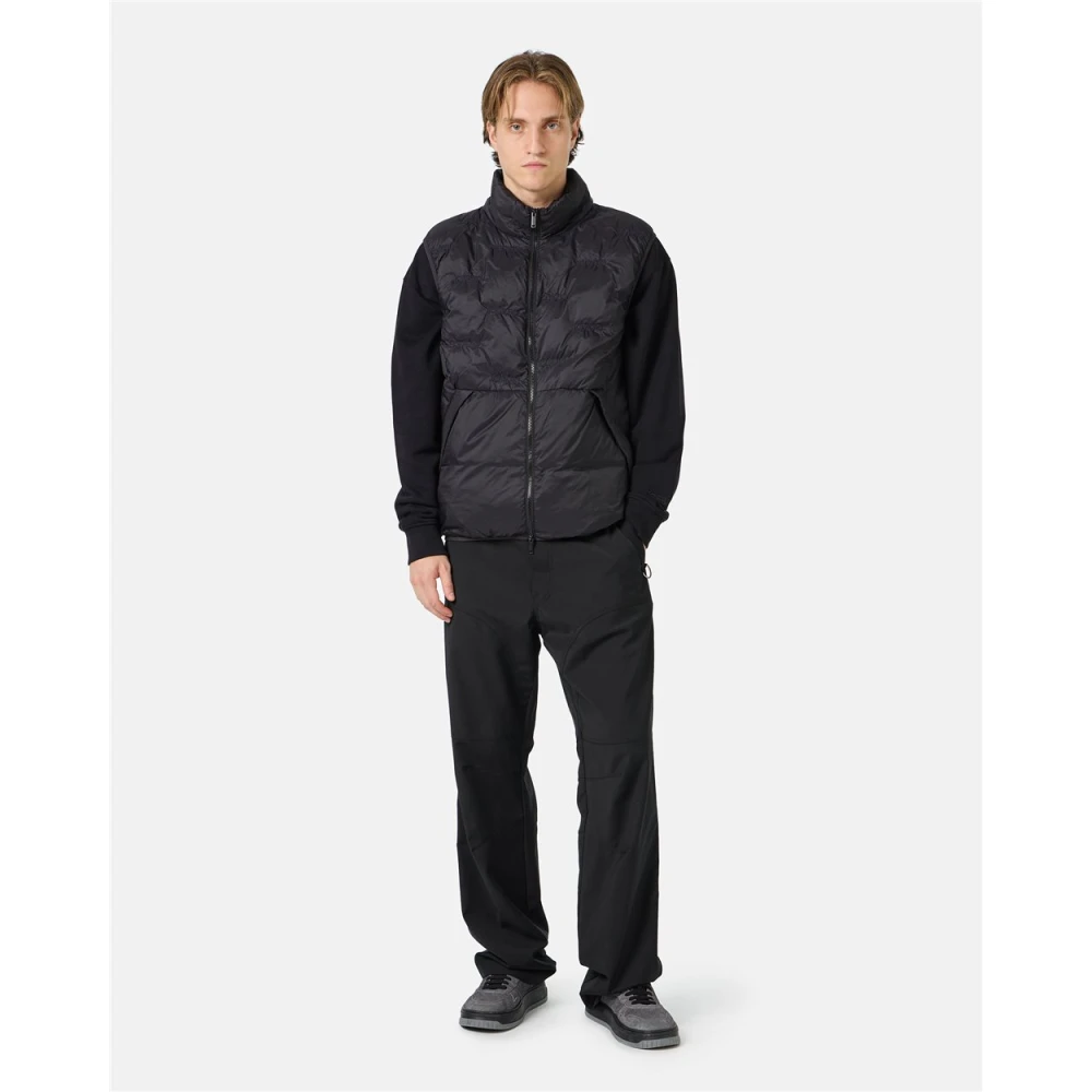 Iceberg Nylon vest met borduurwerk Black Heren