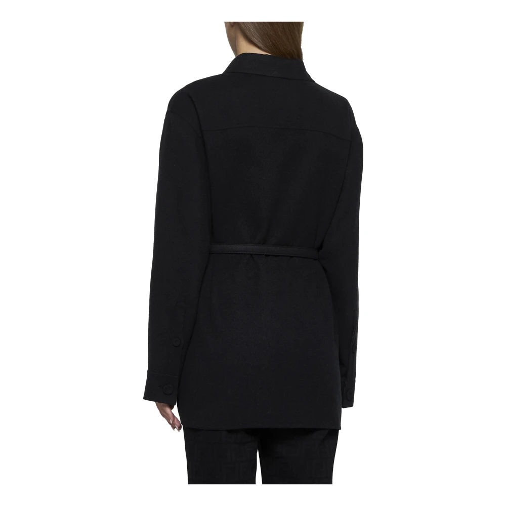 Fendi Zwarte Winterjassen Black Dames