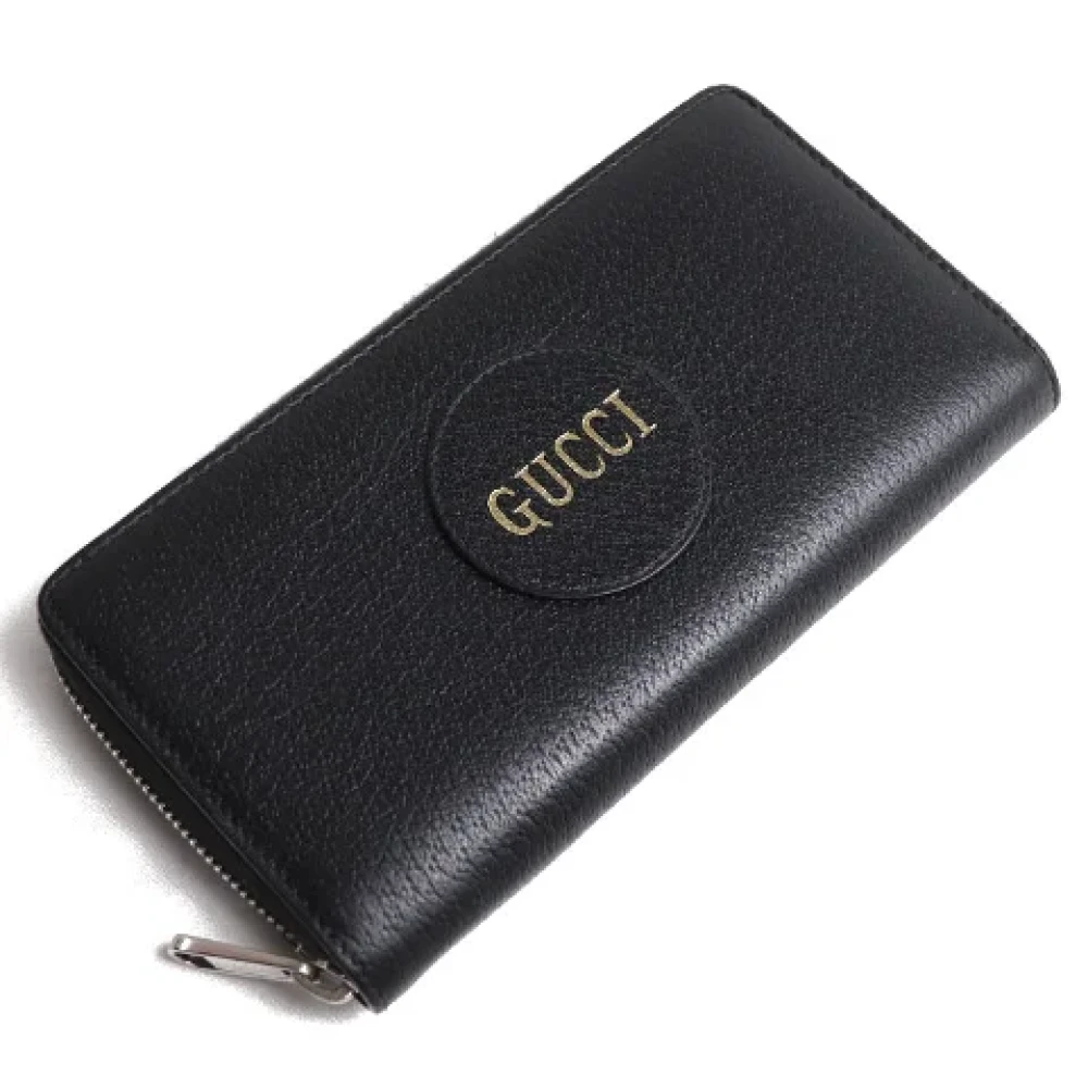 Gucci Vintage Pre-owned Leather wallets Black Dames